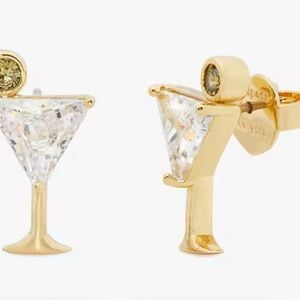 Brand new with tags Kate Spade Gold and Silver Martini Earrings